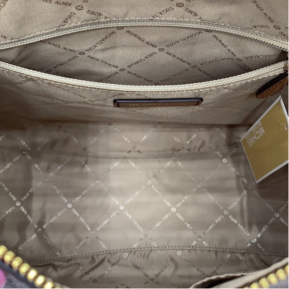 MICHAEL KORS CROSBY LARGE SHOULDER BAG BROWN SIGNT - Picture 13 of 16